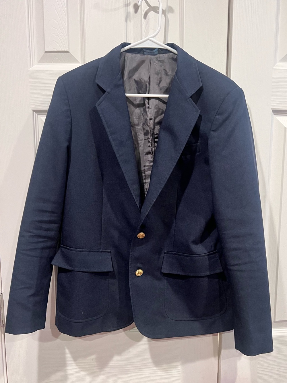 Classic Men's Navy Blazer with Gold Buttons